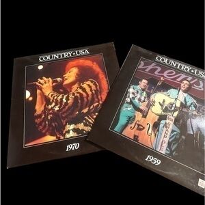 4 vinyl records of the greatest country music from time life 1970 and 1959